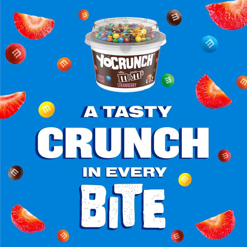 slide 3 of 11, YoCrunch Low Fat Strawberry with M&Ms Yogurt - 4ct/4oz Cups, 4 ct; 4 oz