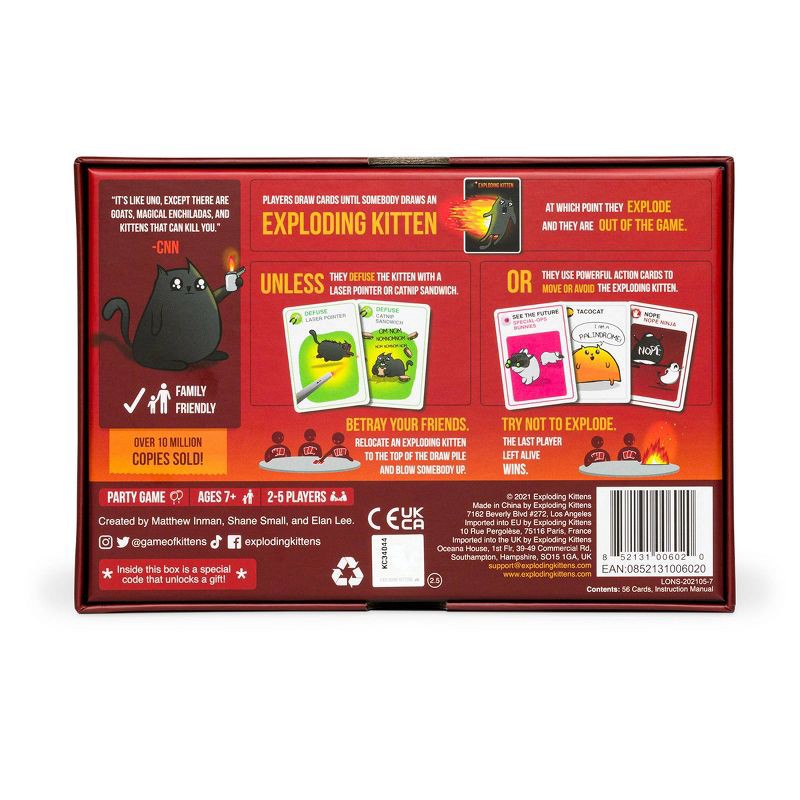 slide 3 of 8, Exploding Kittens Card Game, 1 ct