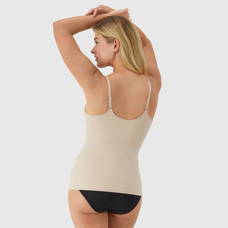 slide 5 of 8, Maidenform Women's Shapewear Firm Shaping Wireless Cami with Foam Cups 509 - Beige M: Medium Control Top, Seamless, 1 ct