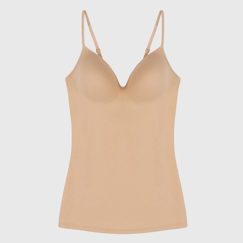slide 6 of 8, Maidenform Women's Shapewear Firm Shaping Wireless Cami with Foam Cups 509 - Beige M: Medium Control Top, Seamless, 1 ct
