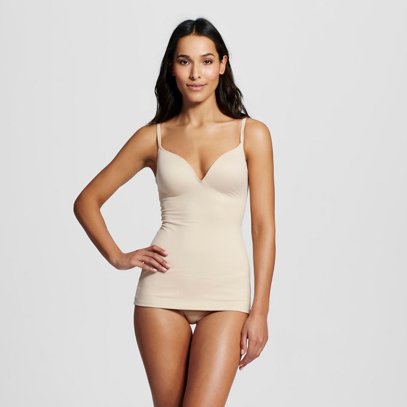 slide 1 of 3, Maidenform Self Expressions Women's Wireless Cami with Foam Cups 509 - Beige L, 1 ct