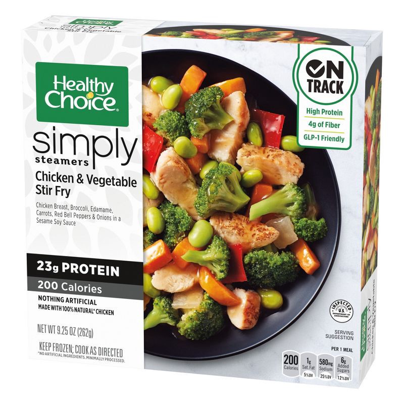 slide 2 of 7, Healthy Choice Simply Steamers Frozen Chicken Vegetable Stir Fry - 9.25oz, 9.25 oz