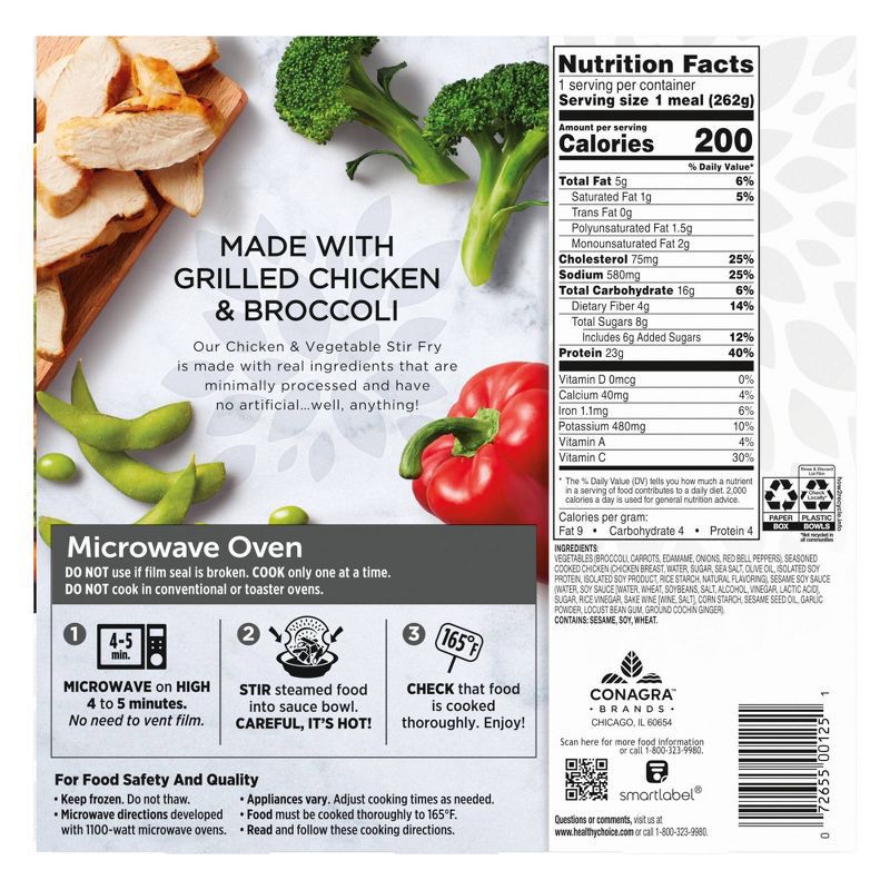 slide 7 of 7, Healthy Choice Simply Steamers Frozen Chicken Vegetable Stir Fry - 9.25oz, 9.25 oz