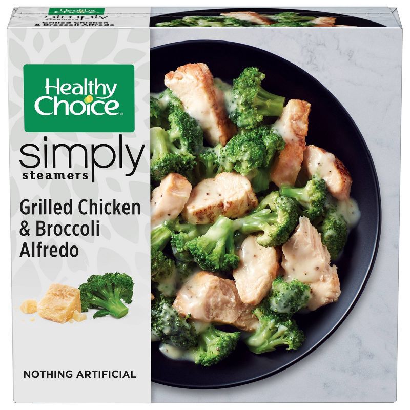 slide 1 of 4, Healthy Choice Simply Steamers Frozen Chicken Broccoli Alfredo - 9.15oz, 9.15 oz