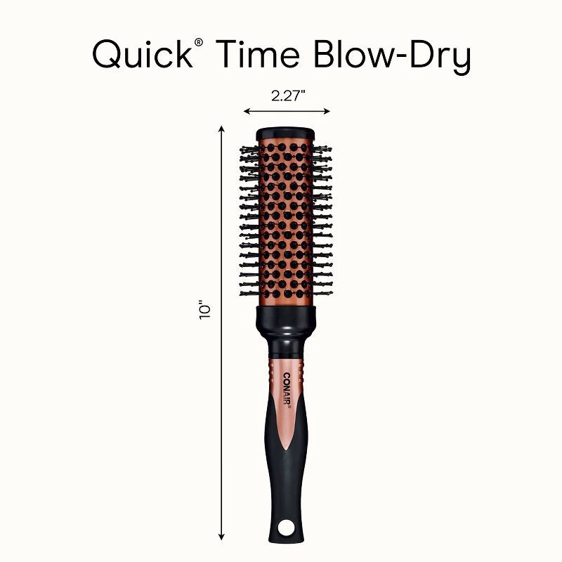 slide 2 of 9, Conair Copper Pro Air Thermal Nylon Bristle Round Hair Brush - Medium Barrel - All Hair, 1 ct