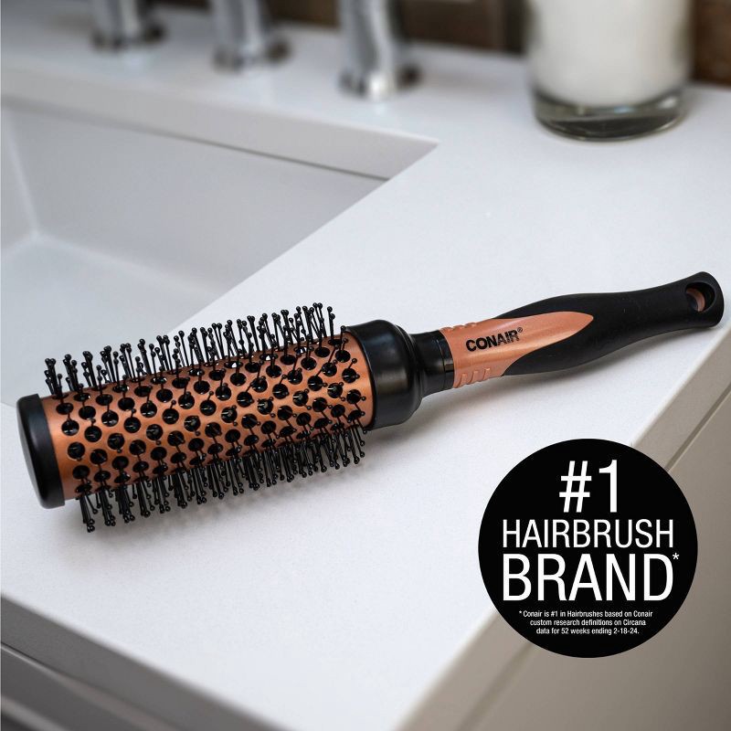 slide 4 of 7, Conair Copper Pro Air Thermal Nylon Bristle Round Hair Brush - Medium Barrel - All Hair, 1 ct