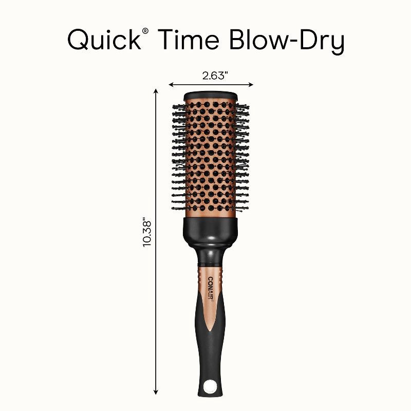 slide 2 of 8, Conair Copper Pro Air Thermal Nylon Bristle Round Hair Brush - Large Barrel - All Hair, 1 ct