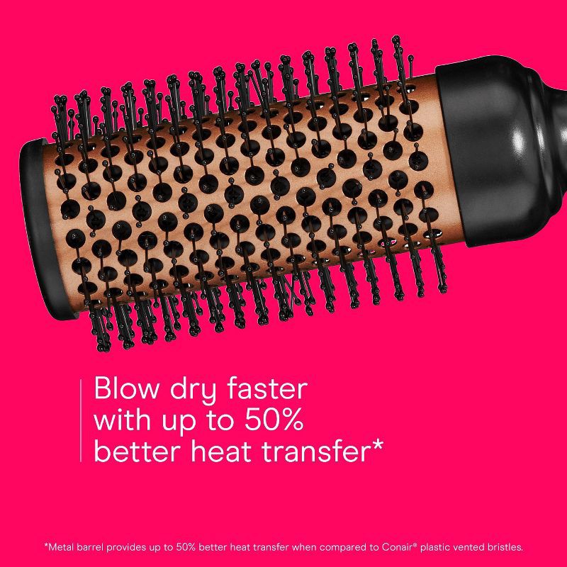 slide 4 of 8, Conair Copper Pro Air Thermal Nylon Bristle Round Hair Brush - Large Barrel - All Hair, 1 ct
