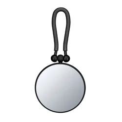 Conair Perfect Position 2-Sided Round Mirror - 1x/5x Magnification - Handheld/Hang/Stand - Black