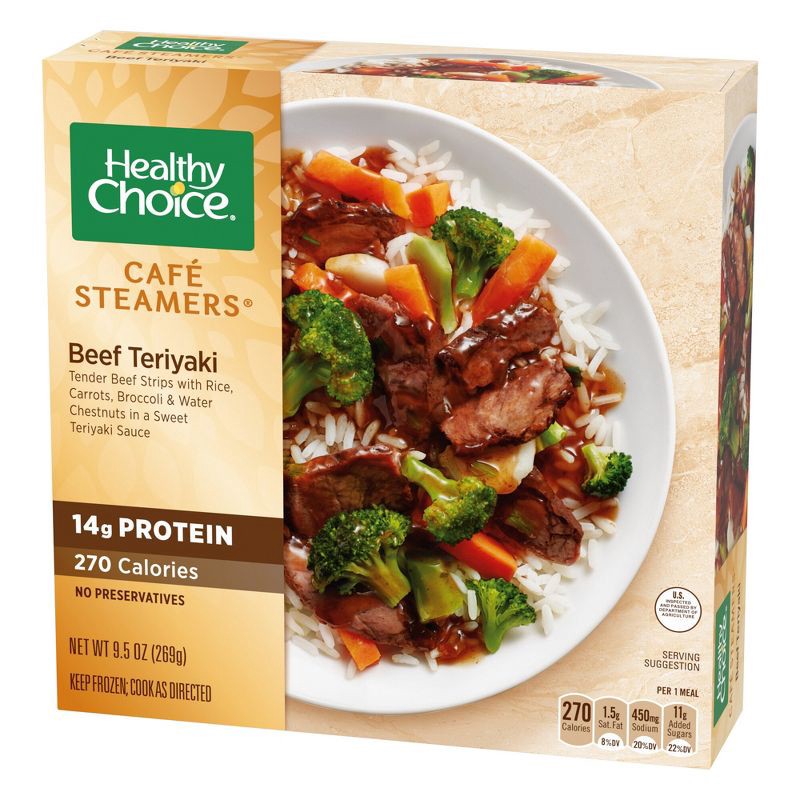 slide 2 of 4, Healthy Choice Café Steamers Frozen Beef Teriyaki - 9.5oz, 9.5 oz