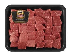 USDA Choice Boneless Lean Beef Stew Meat, Per Package (Avg. 1.25 lb)