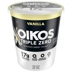 Oikos Triple Zero Vanilla Greek Yogurt - 17g Protein 32oz