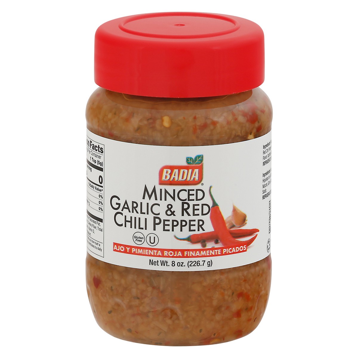 slide 1 of 1, Badia Minced Garlic & Red Chili Powder, 8 oz