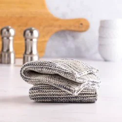 Hy-Vee Seasons Knit Dishcloths In Echo Blue Set Of 2