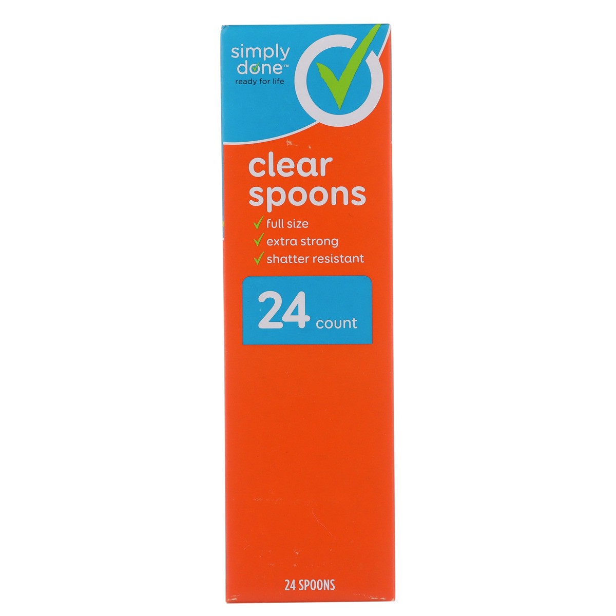 slide 6 of 8, Simply Done Plastic Clear Spoons, 24 ct