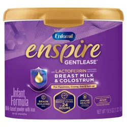 IFCN Enfamil Optimum Gentlease Baby Formula, Our Closest Formula to Breast Milk For Fussiness, Crying, Gas & Spit-up, Immune-Supporting Lactoferrin also found in Breast Milk, 19.5 Oz
