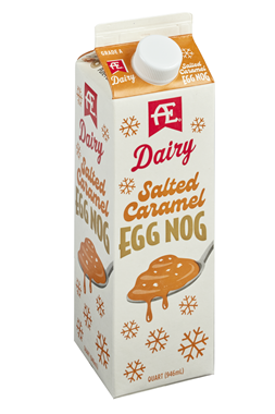 slide 1 of 1, AE Dairy Salted Caramel Egg Nog, 1 qt