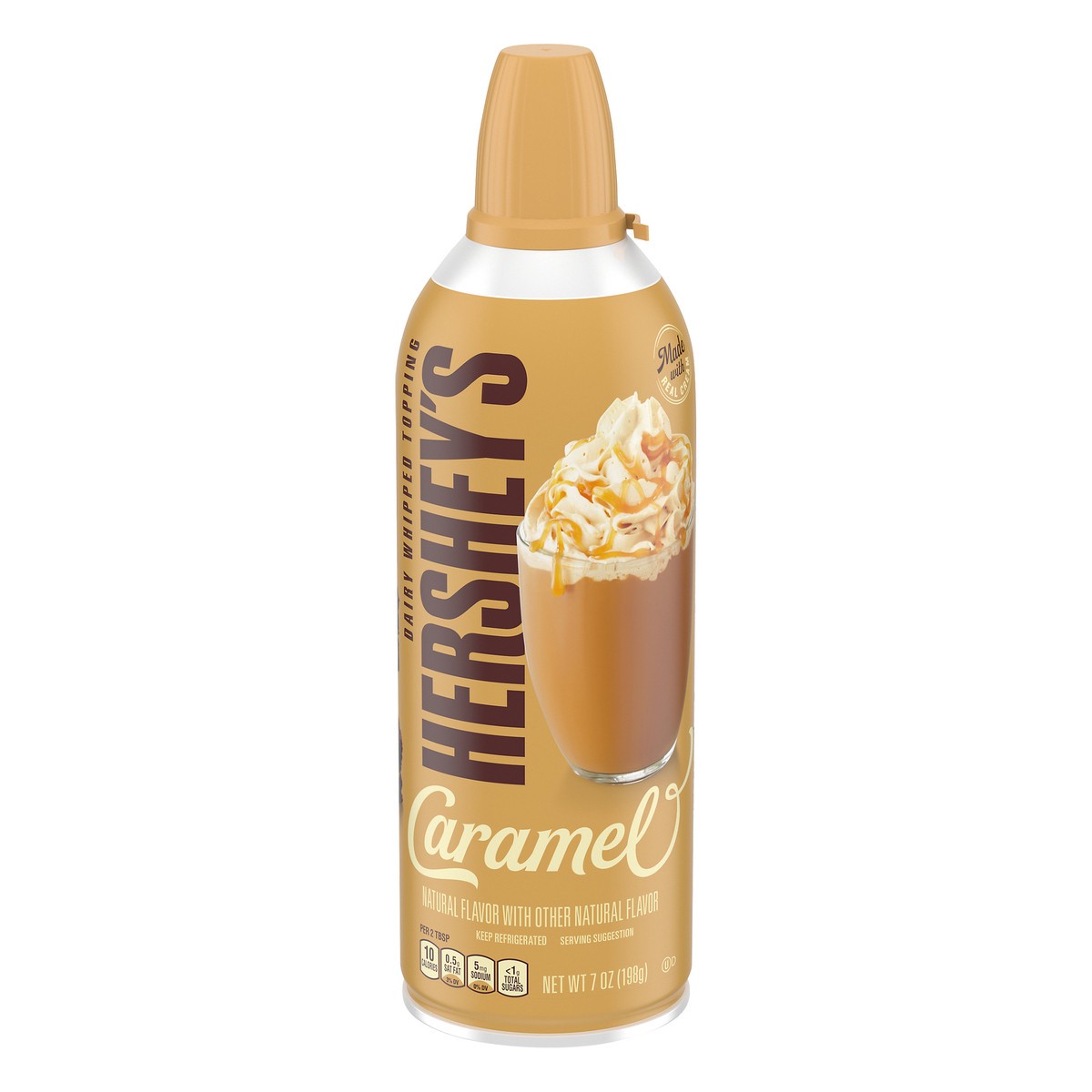 slide 14 of 14, Hershey's Caramel Dairy Whipped Topping 7 oz. Aerosol Can, 7 oz