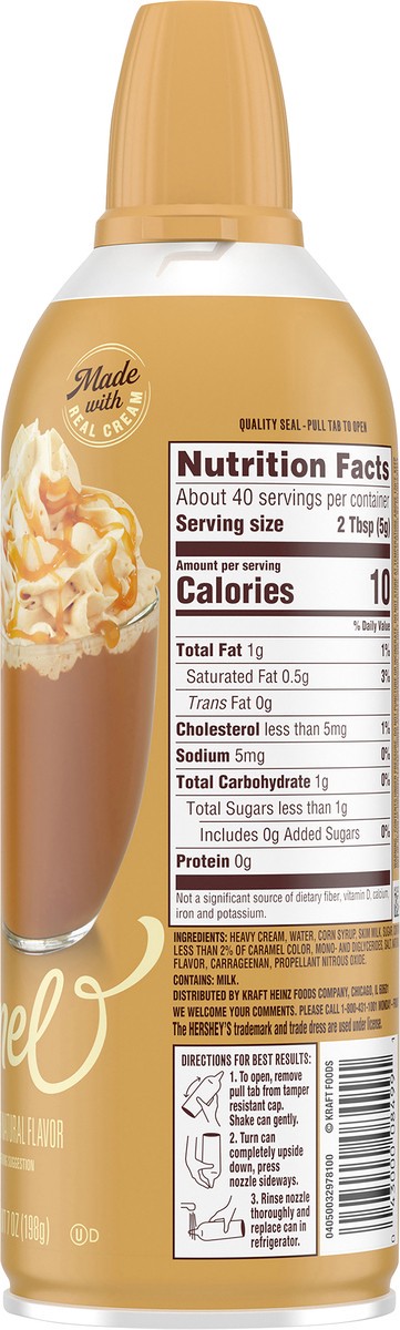 slide 2 of 14, Hershey's Caramel Dairy Whipped Topping 7 oz. Aerosol Can, 7 oz