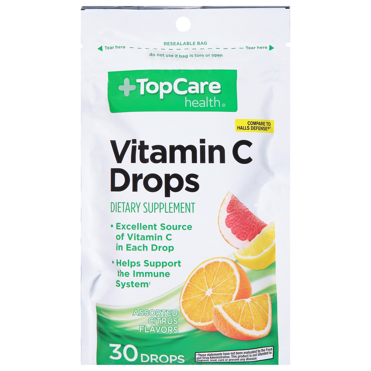 slide 4 of 16, TopCare Health Assorted Citrus Flavors Vitamin C Drops 30 ea, 30 ct