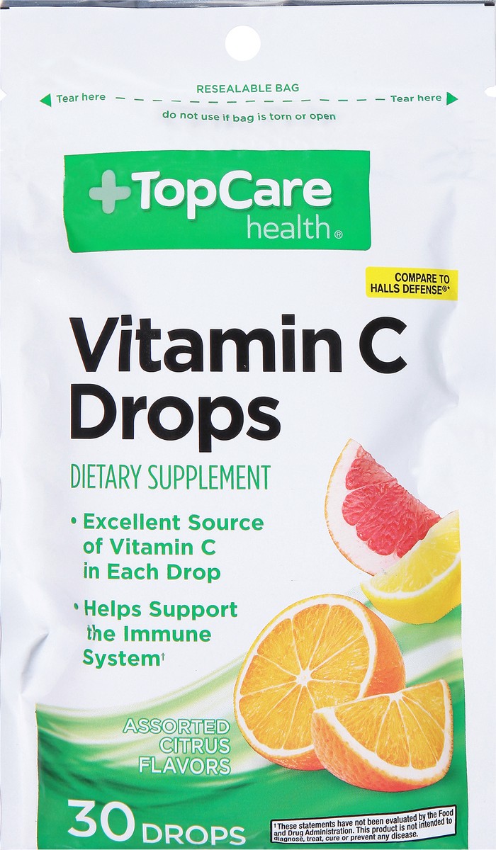 slide 1 of 16, TopCare Health Assorted Citrus Flavors Vitamin C Drops 30 ea, 30 ct