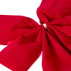 slide 4 of 5, December Home Red Flocked Decorative Bow, 11 x 16      