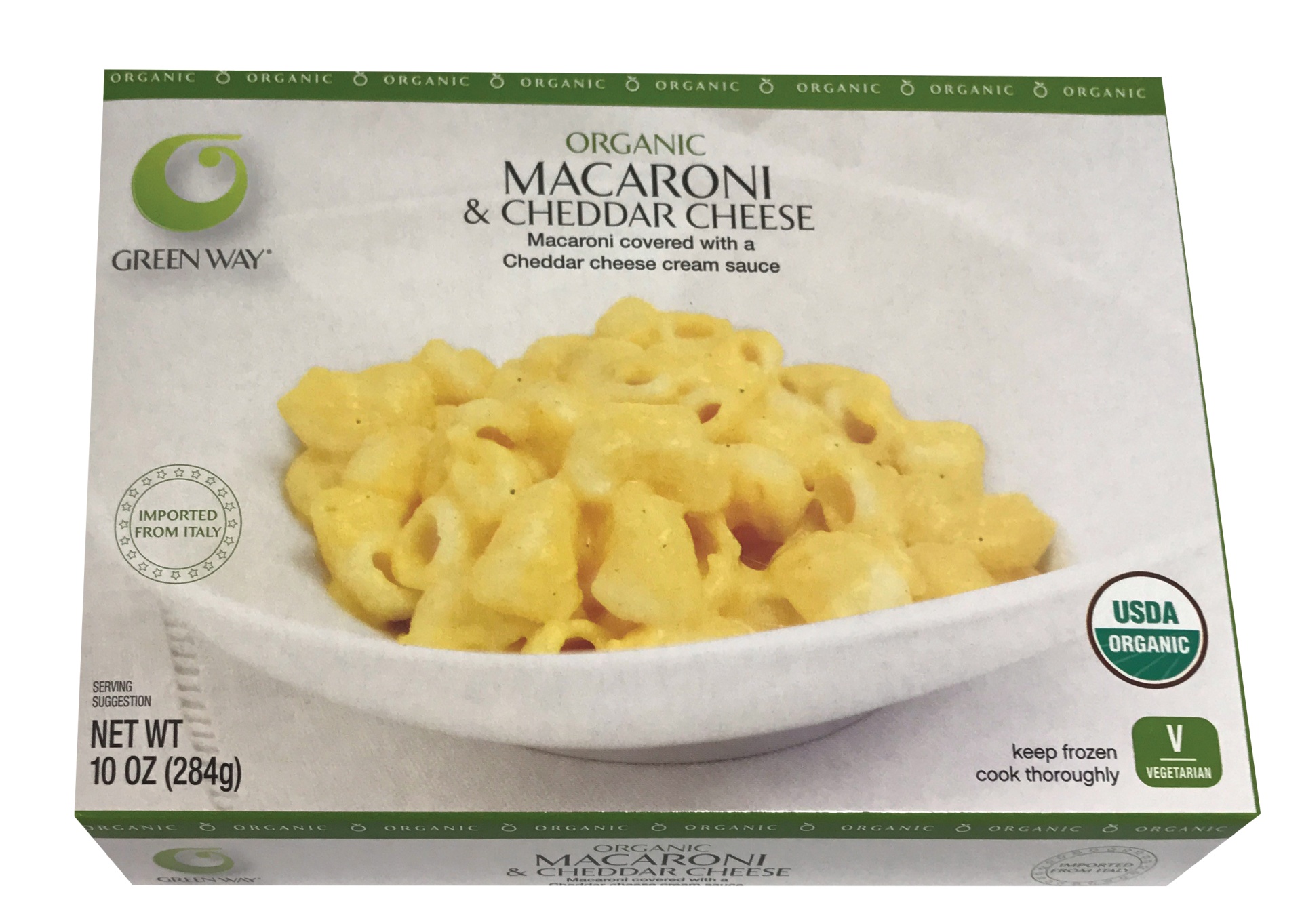 slide 1 of 1, Green Way Organic Macaroni & Cheddar Cheese, 10 oz