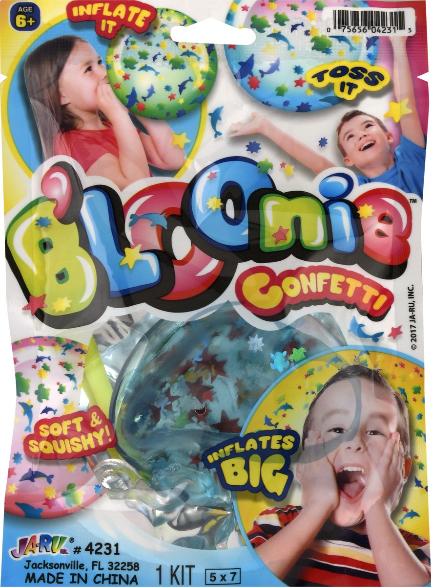 slide 7 of 8, Ball Plastic Balloon, Confetti, 1 ct