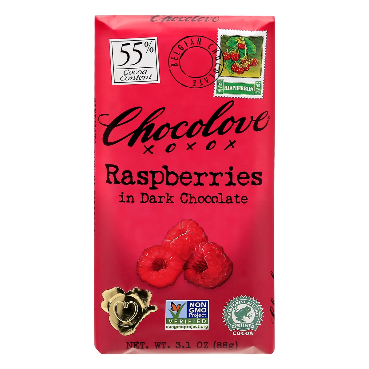 slide 1 of 1, Chocolove Raspberries in Dark Chocolate, 3.1 oz