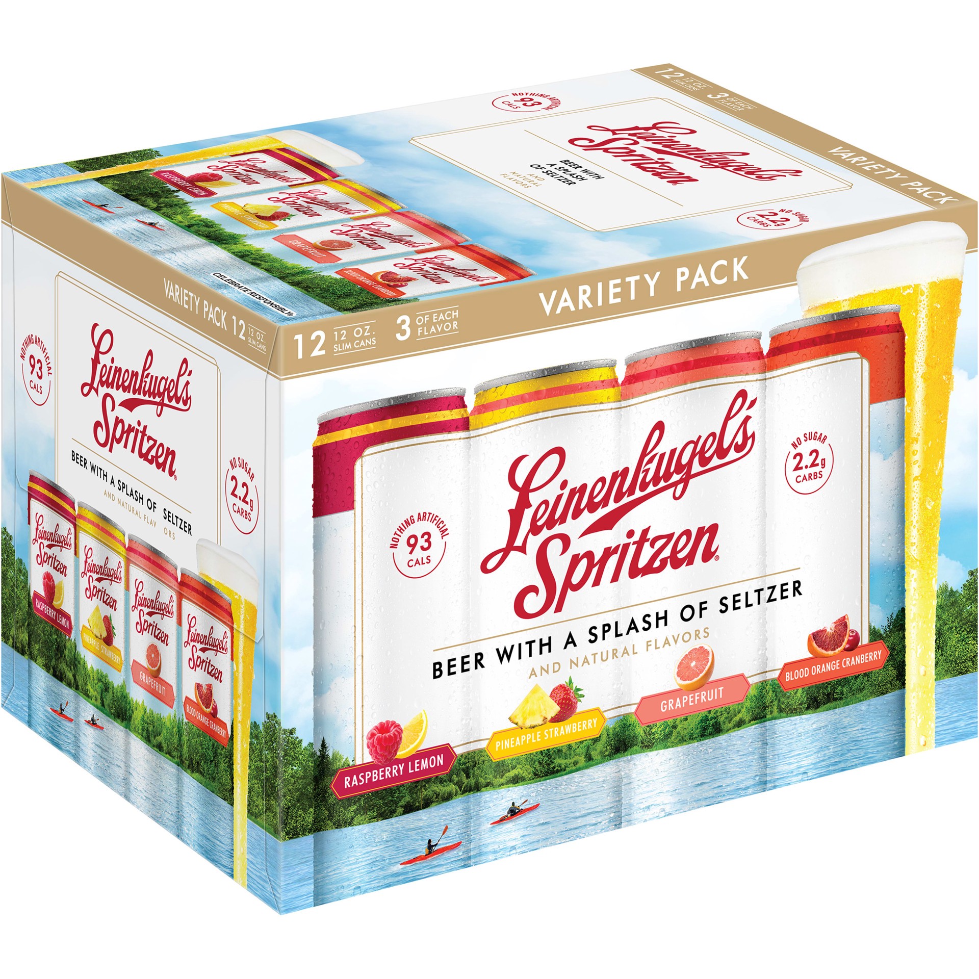 slide 4 of 10, Leinenkugel's Spritzen Variety Pack Leinenkugel's Spritzen Beer with Seltzer Variety Pack, 4.2% ABV, 12-pack, 12-oz beer cans, 12 ct; 12 fl oz