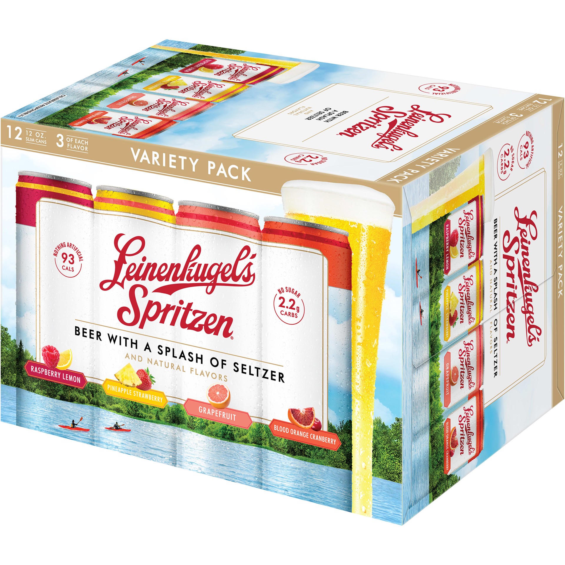 slide 8 of 10, Leinenkugel's Spritzen Variety Pack Leinenkugel's Spritzen Beer with Seltzer Variety Pack, 4.2% ABV, 12-pack, 12-oz beer cans, 12 ct; 12 fl oz