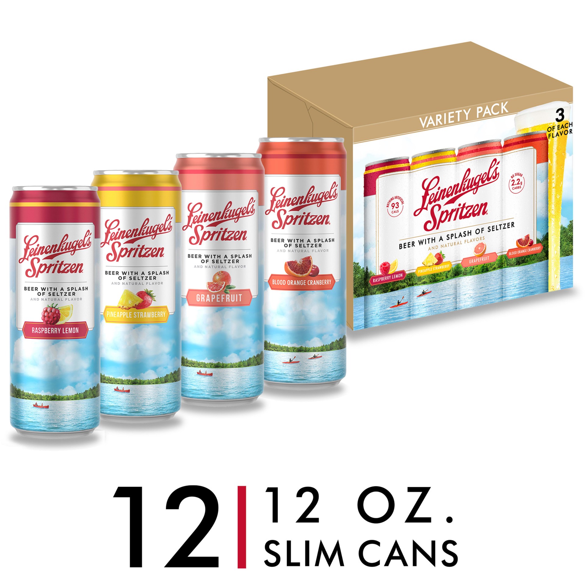 slide 1 of 10, Leinenkugel's Spritzen Variety Pack Leinenkugel's Spritzen Beer with Seltzer Variety Pack, 4.2% ABV, 12-pack, 12-oz beer cans, 12 ct; 12 fl oz