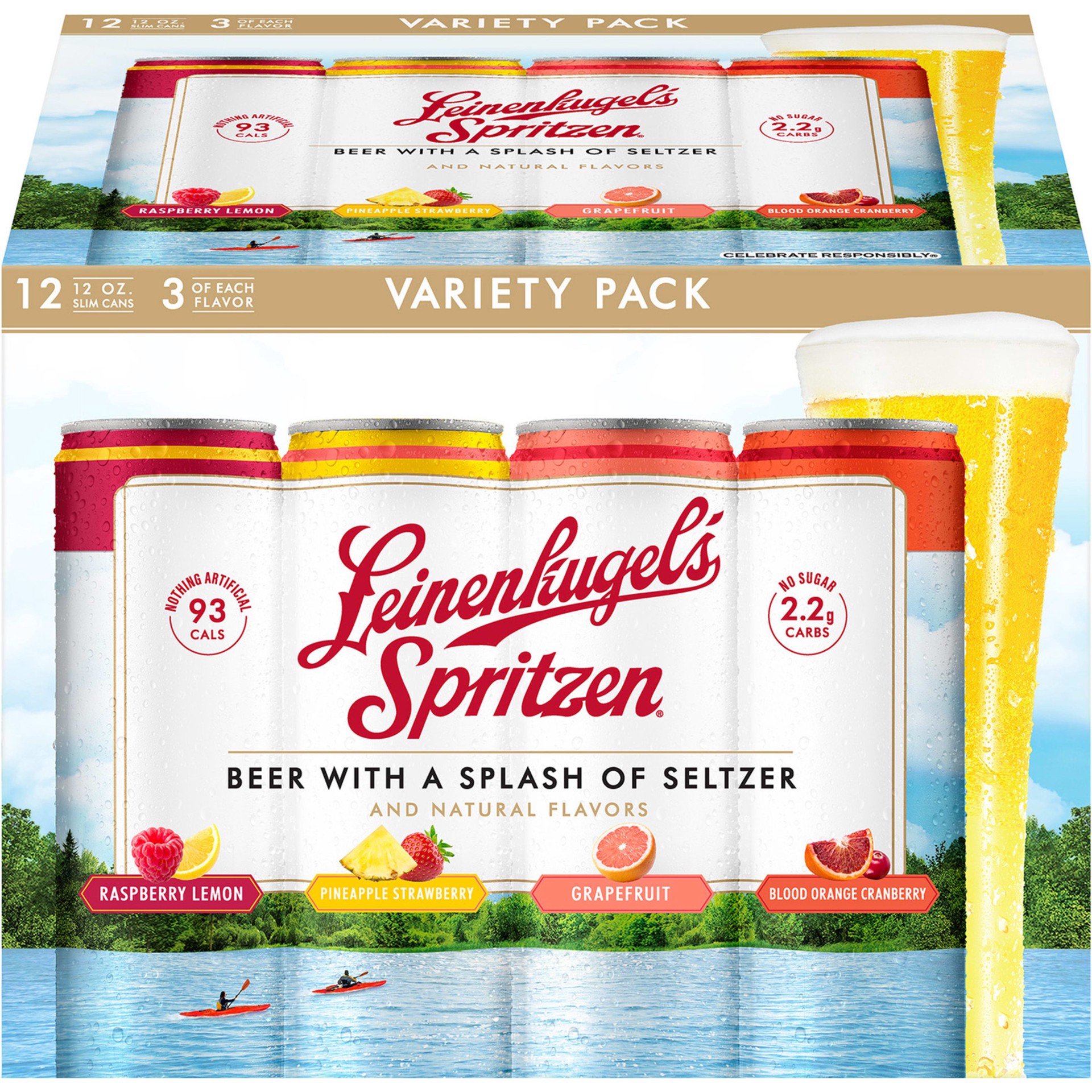 slide 9 of 10, Leinenkugel's Spritzen Variety Pack Leinenkugel's Spritzen Beer with Seltzer Variety Pack, 4.2% ABV, 12-pack, 12-oz beer cans, 12 ct; 12 fl oz