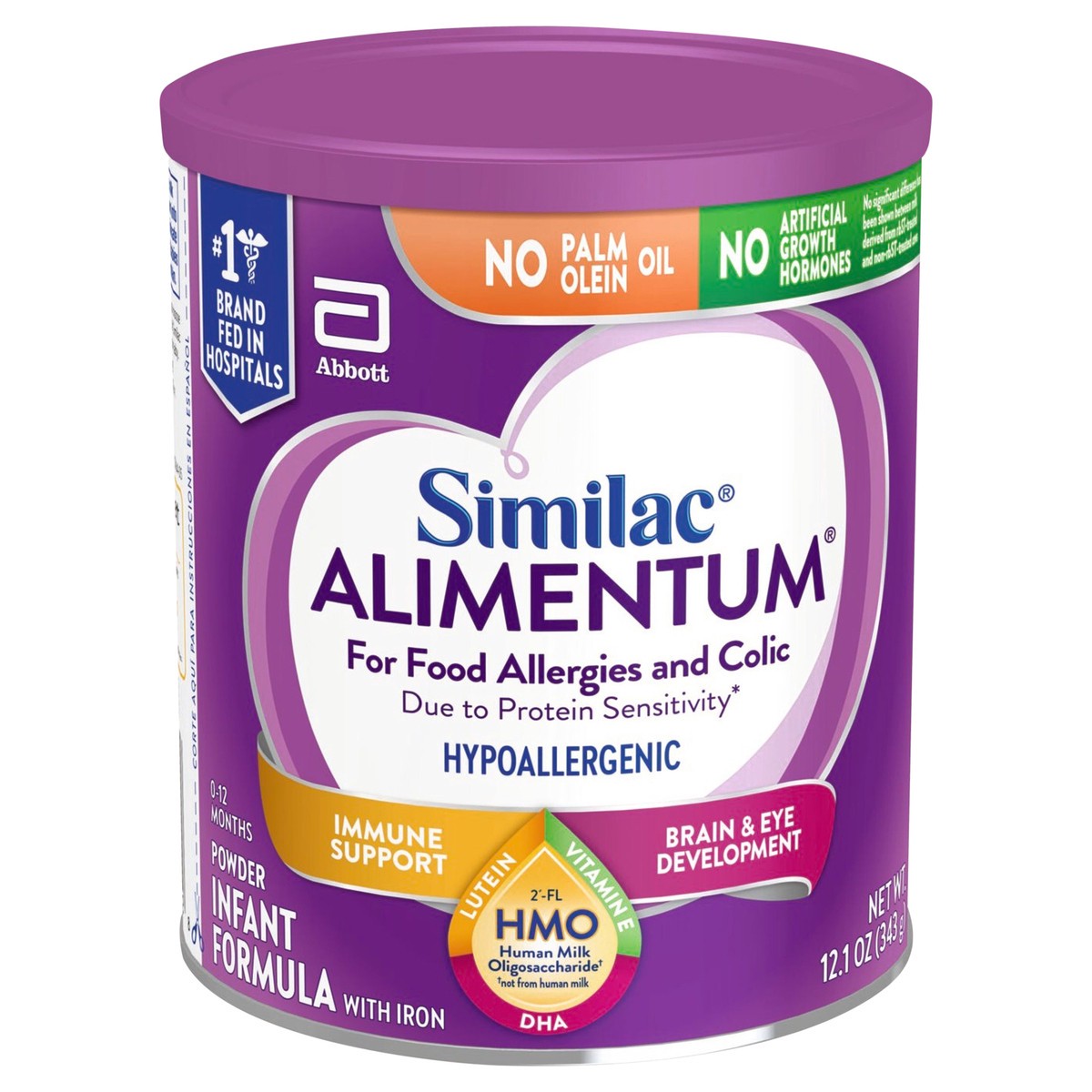 slide 1 of 10, Similac Alimentum Hypoallergenic For Food Allergies and Colic Infant Formula with Iron Powder 1-12.1 oz Can, 12.1 oz