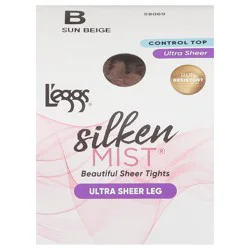 L'eggs Silken Mist Sun Beige Ultra Sheer Leg Beautiful Sheer Tights B 1 ea