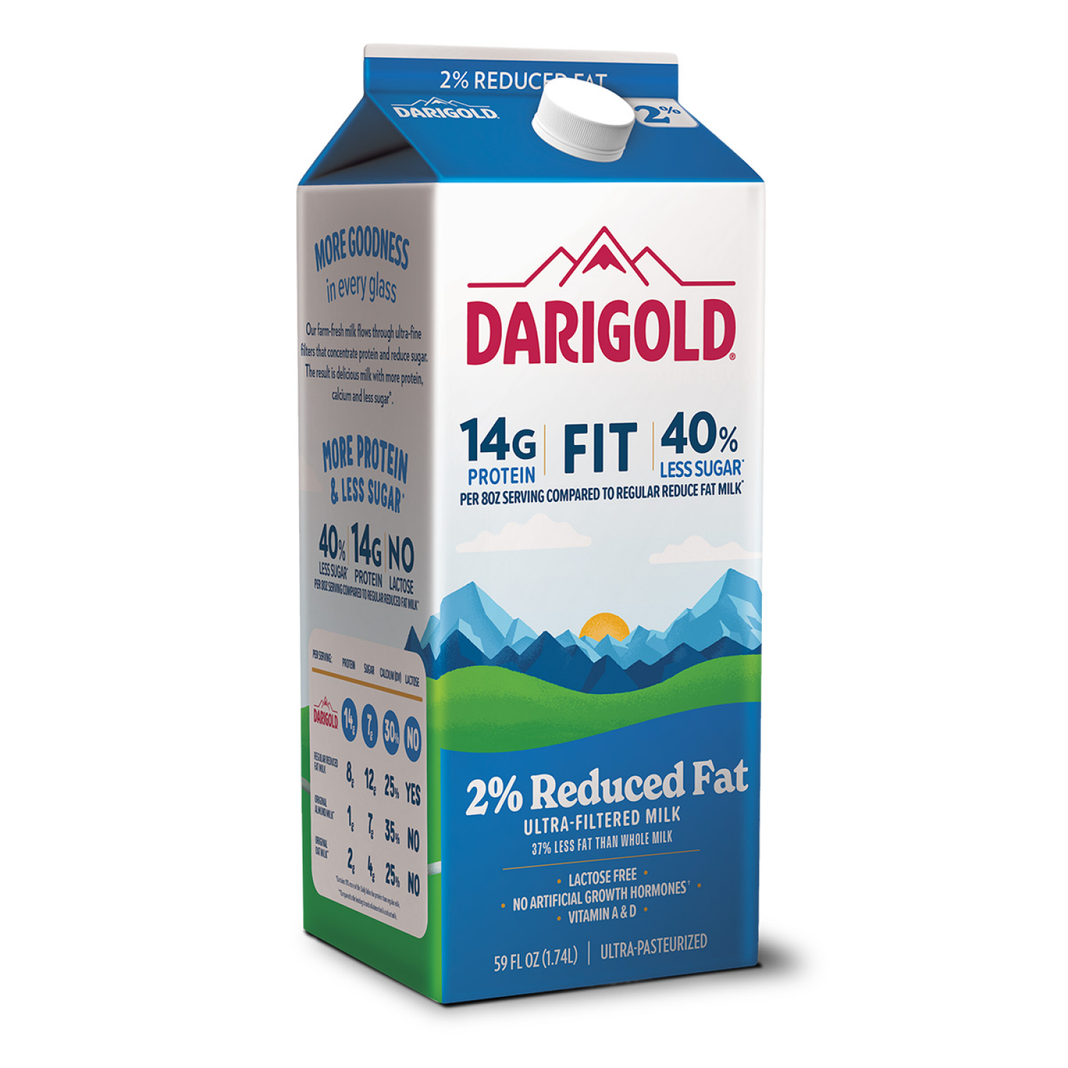 slide 2 of 2, Darigold Fit 2% Reduced Fat Ultra-Filtered Milk 59 fl oz, 59 fl oz