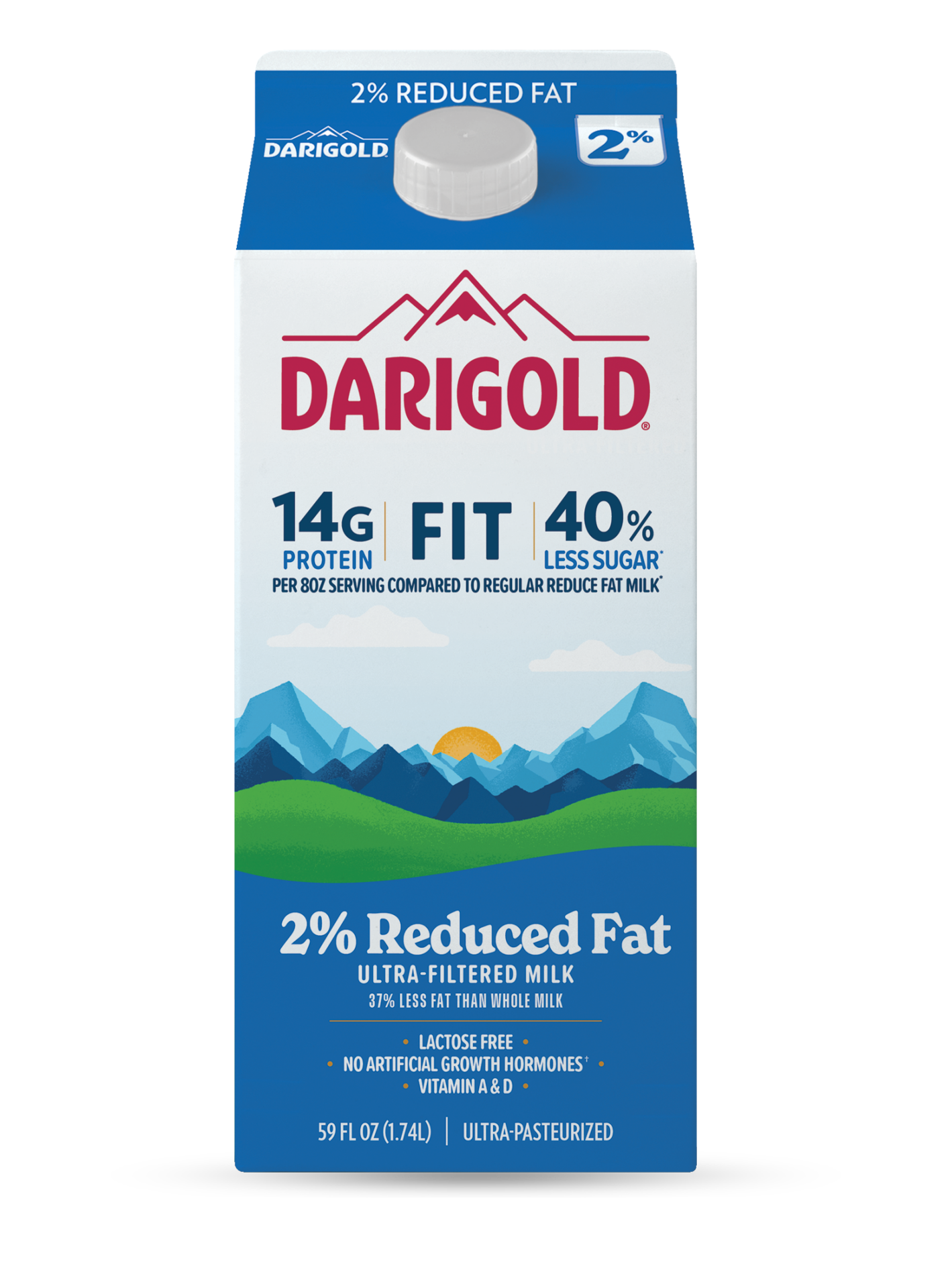 slide 1 of 2, Darigold Fit 2% Reduced Fat Ultra-Filtered Milk 59 fl oz, 59 fl oz
