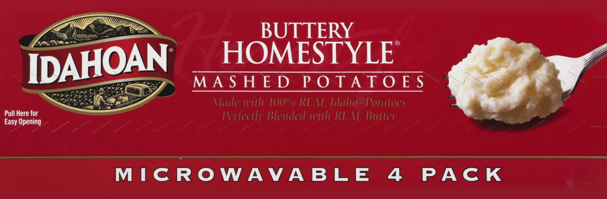 slide 9 of 9, Idahoan Buttery Homestyle Mashed Potatoes Microwavable Cups, 4 ct; 1.5 oz