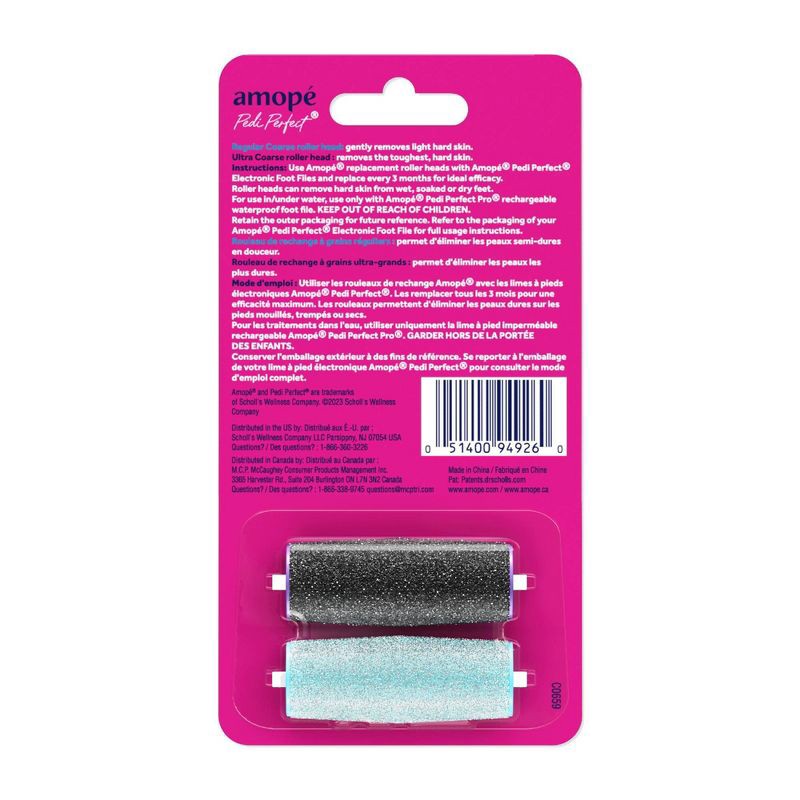 slide 3 of 11, Amope Amopé Pedi Perfect Foot File Ultra-Coarse & Regular Coarse Refills - 2ct, 2 ct