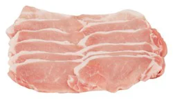 Meat Service Counter Pork Loin Chop Bone In Thin - 1 Lb