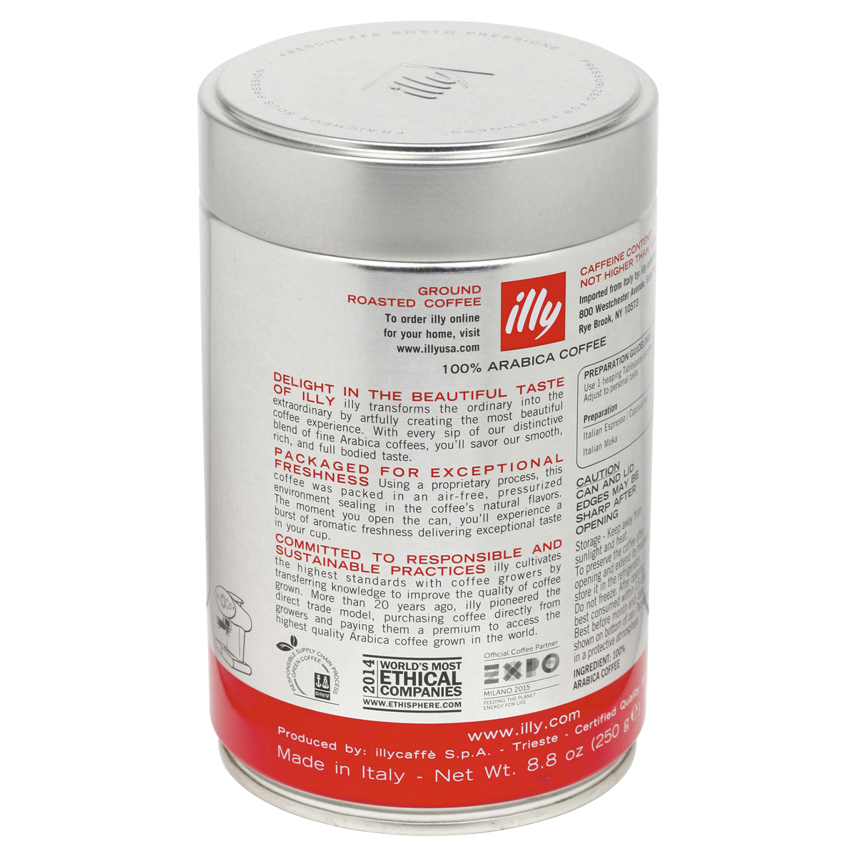 Illy Classico Medium Roast Espresso Ground Coffee - 8.8oz : Target