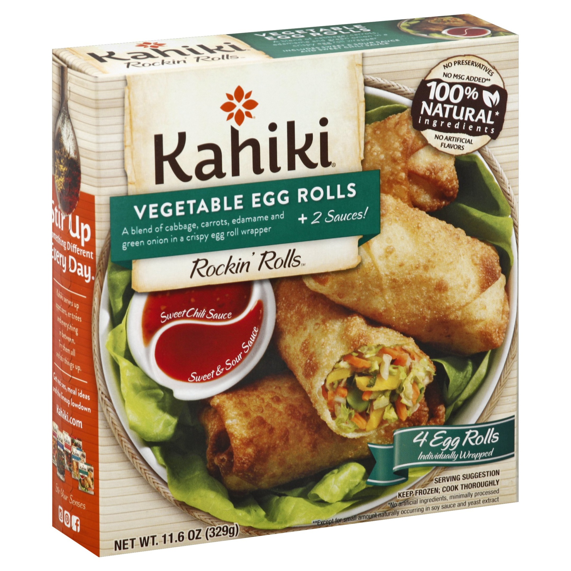 slide 1 of 8, Kahiki Vegetable Egg Rolls With Sweet Sour Sauce 4 Ct Box, 12.2 oz