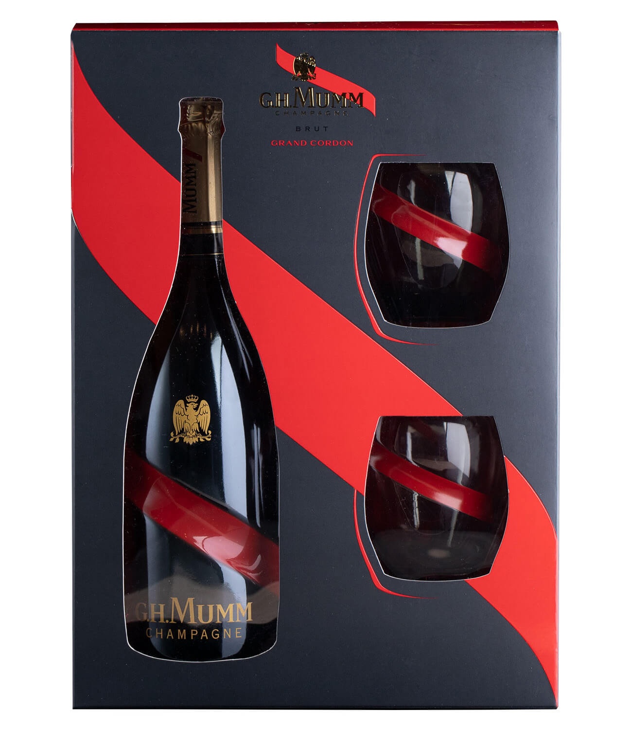 slide 1 of 1, Mumm Napa Mumm Cordon Rouge 750ml w/Glasses, 750 ml