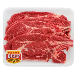 Value Beef Chuck Agujas, Thin Cut - Value Pack