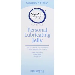 Signature Select/care Lubricating Jelly Personal Gentle And Safe - 4 Oz