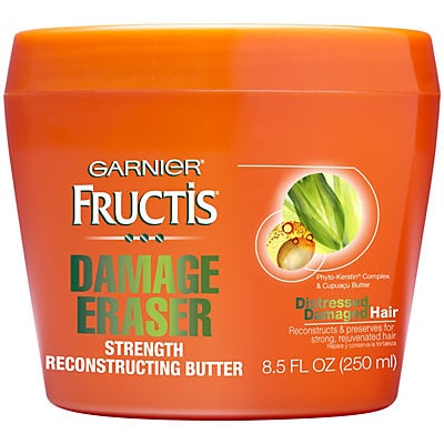 slide 1 of 4, Garnier Fructics Damage Eraser With Reconstructing Butter, 8.5 fl oz