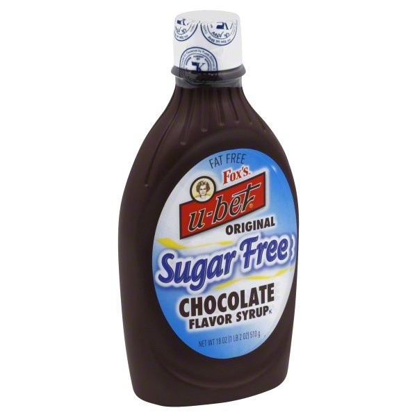 slide 1 of 1, Fox's U-bet Sugar Free Chocolate Syrup - 18 oz, 18 oz