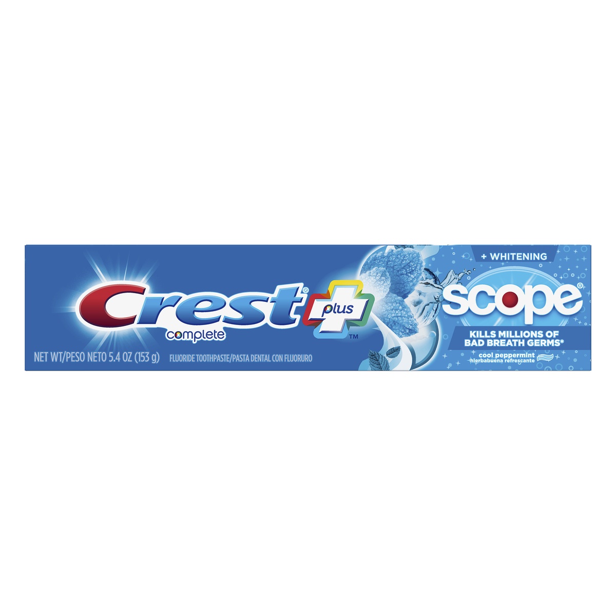 slide 1 of 1, Crest Complete Plus Whitening Scope Cool Peppermint Toothpaste, 5.4 oz
