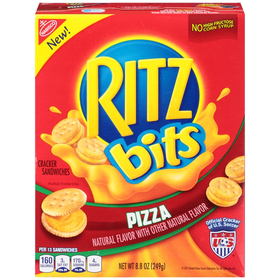 slide 1 of 8, Ritz Cracker Sandwiches, Pizza, 8.8 oz