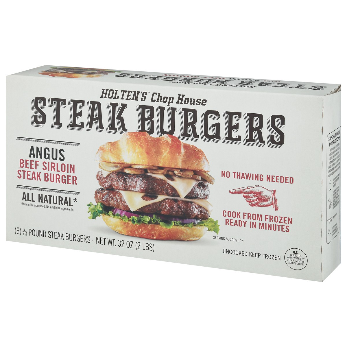 slide 11 of 13, Chop House Beef Sirloin Angus Steak Burgers 6 ea, 6 ct